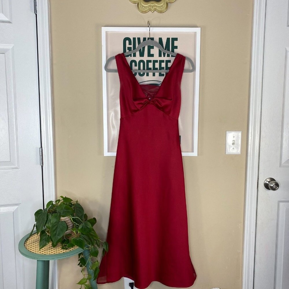 Vintage Red Formal Maxi Dress